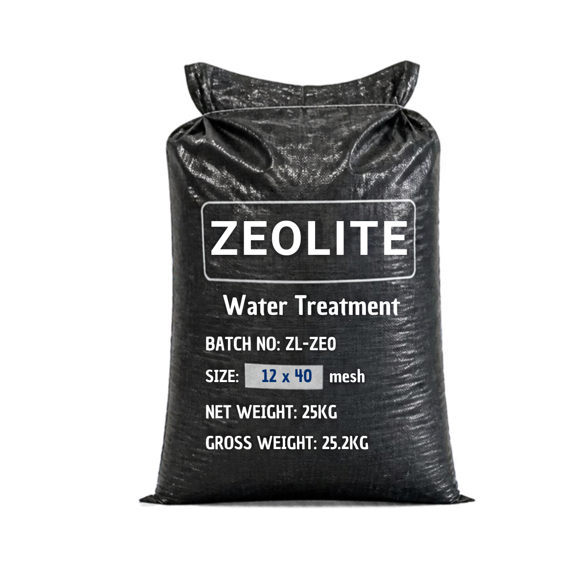 Carga filtrante de zeolita.